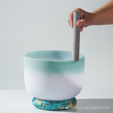 Q're Frosted Crystal Singing Bowl Crystal Bowl Sound Bath